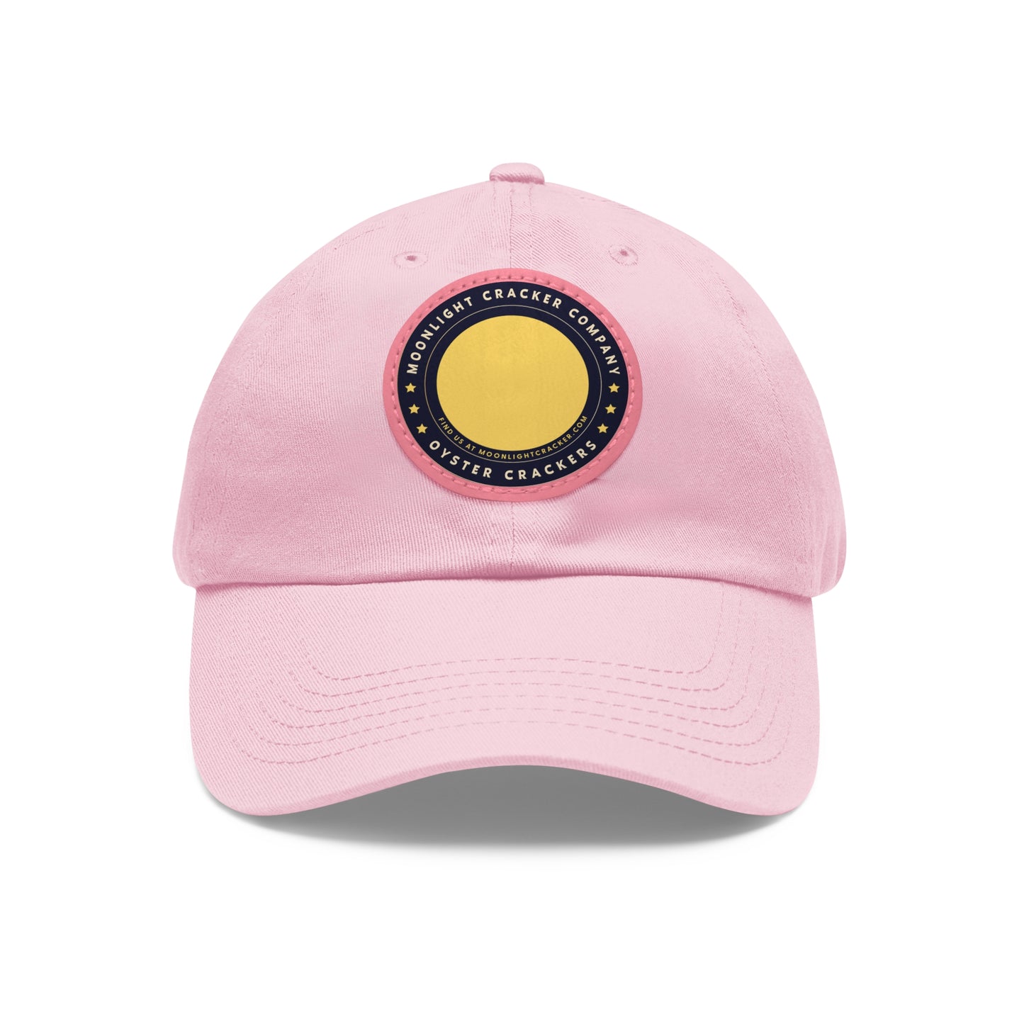 Dad Hat with Leather Patch (Round)